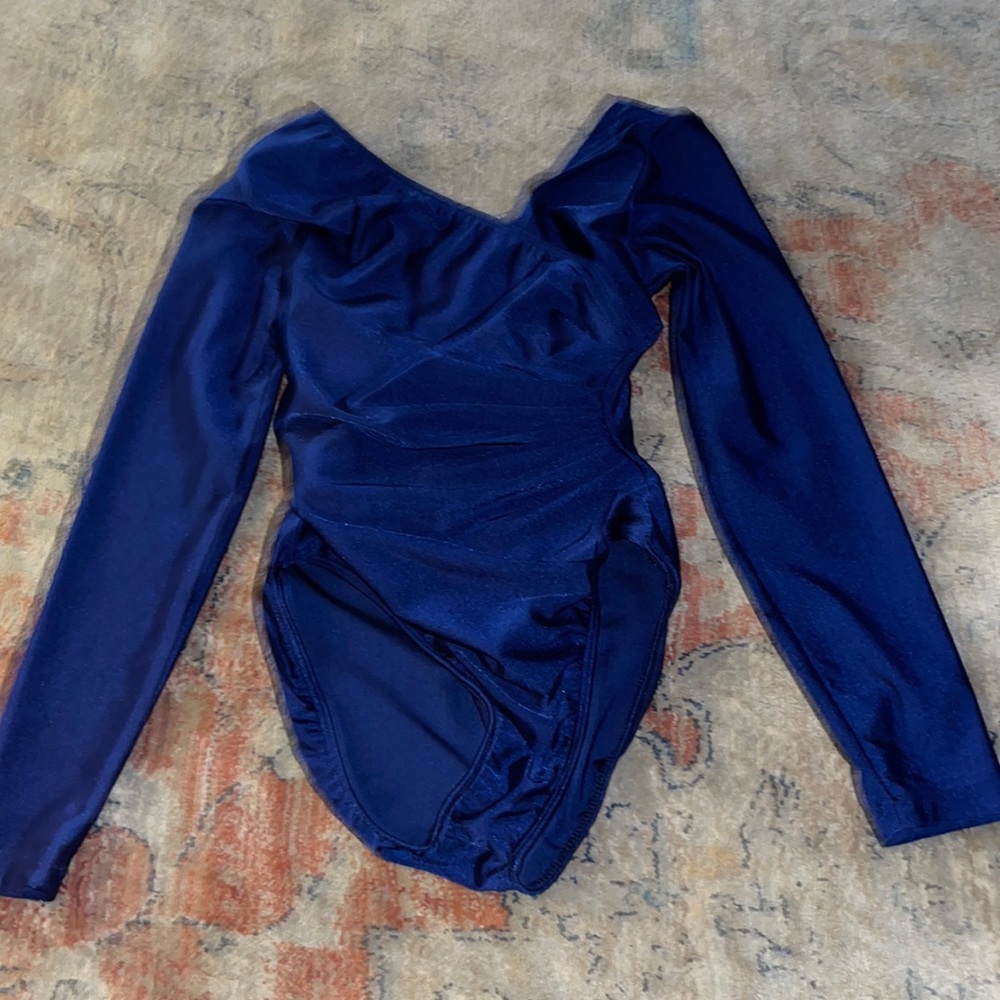 blue longsleeve baltog leotard